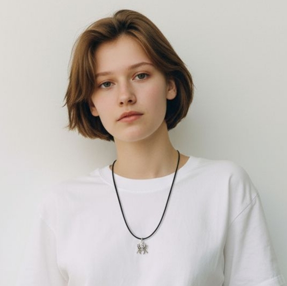 Black Cord Medallion Necklace Spider Charm Bugcore Goth Witchy Whimsigoth Sppoky - Picture 12 of 12